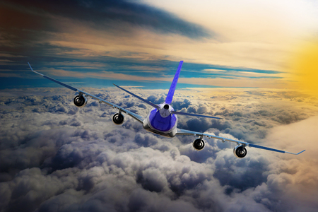 Plane in the skyの写真素材