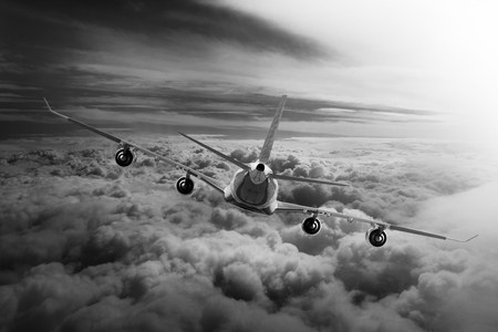 Plane in the skyの写真素材