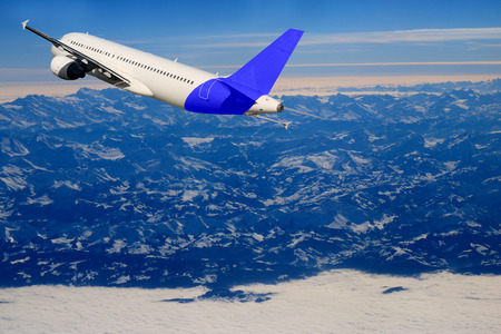 Plane in the skyの写真素材
