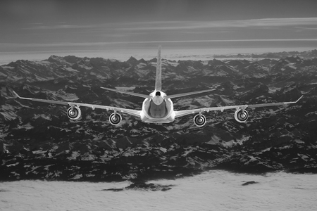 Plane in the skyの写真素材