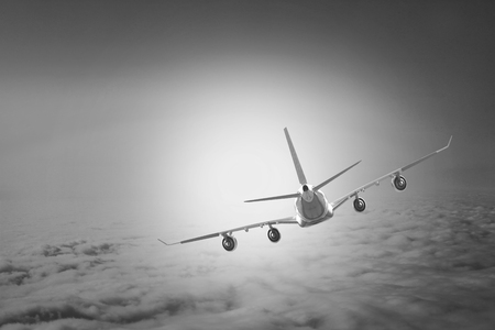Plane in the skyの写真素材