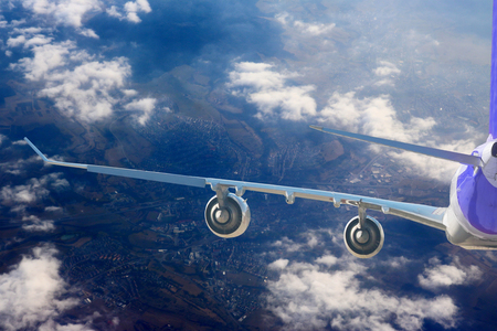 Plane in the skyの写真素材