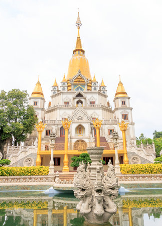 Landscape photo: Buu Long pagoda (Viet Nam). Author taken when visiting the temple. The temple is...
