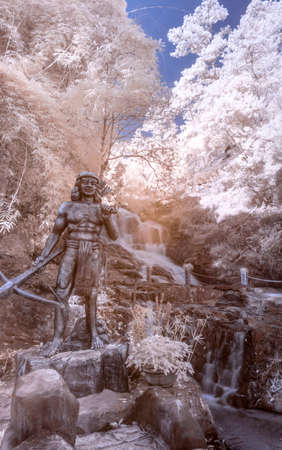 Infrared landscape photo: Datanla waterfall in Viet Namの写真素材