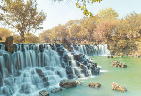 Photo landscape infrared: Giang Dien waterfall in Vietnam