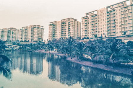 Time: Wednesday morning, December  8, 2021. Location: Ho Chi Minh city. These are images taken from purple lomochrome film. The author hopes viewers will like the set of photos.のeditorial素材