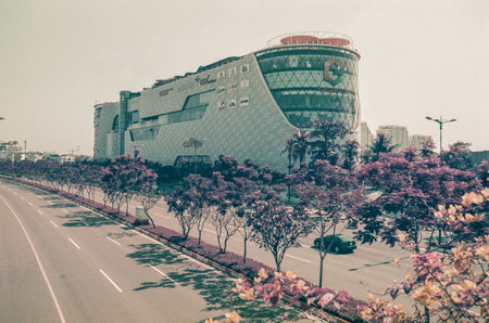 Time: Wednesday morning, December  8, 2021. Location: Ho Chi Minh city. These are images taken from purple lomochrome film. The author hopes viewers will like the set of photos.のeditorial素材