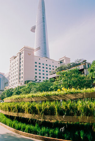 Landscape photo film: street life in Ho Chi Minh city. Time: Tusday February 1, 2022. Location: Ho Chi Minh City.のeditorial素材