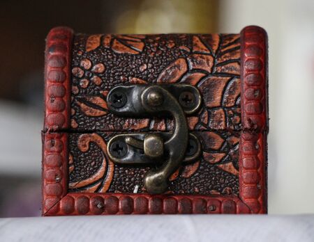 miniature treasure chest boxの写真素材