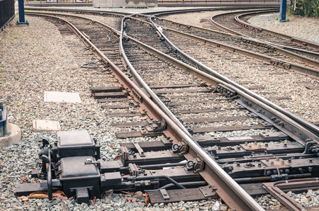 Railway tracks - Railroad at train Station in San Diego