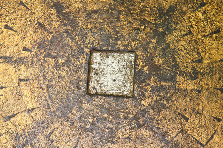 Texture of Thai traditional lacquer work with gold decorationの写真素材