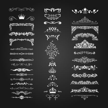 Set Of Floral Ornament Vector Luxury Designのイラスト素材