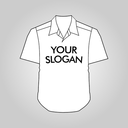Front T-shirt Template Design Vectorのイラスト素材