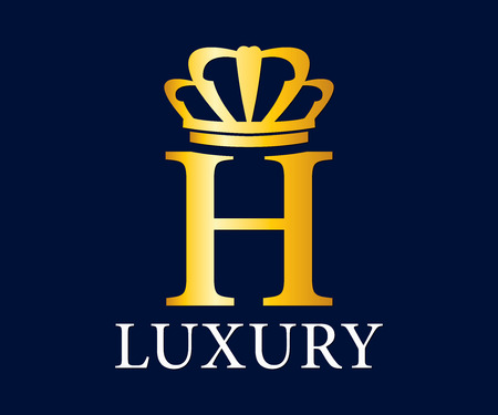 Luxury, Royal and Elegant Vector Logo Design, Beautiful Template Eps 10のイラスト素材