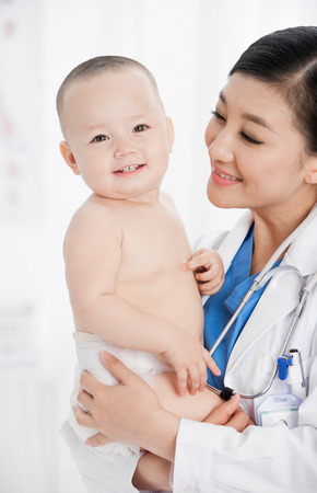 doctor and babyの写真素材