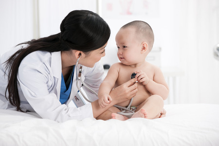doctor and babyの写真素材