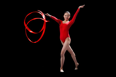 female gymnastsの写真素材