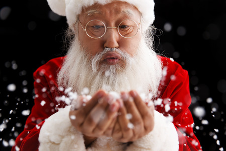 Happy Santa Claus in Christmasの写真素材