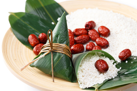 Traditional Chinese rice-puddingの写真素材