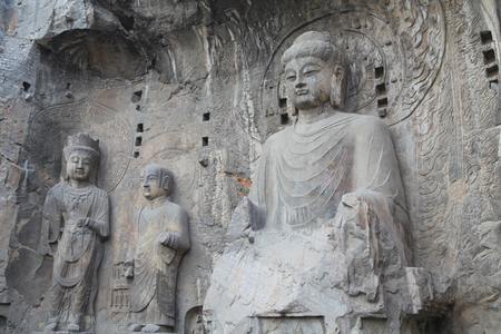Longmen Grottoes in Henan Provinceの写真素材