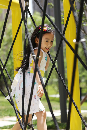 Happy children play outsideの写真素材