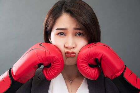 Young women boxer