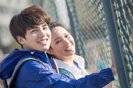 Two Happy young college students