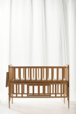 The baby wooden bedの写真素材