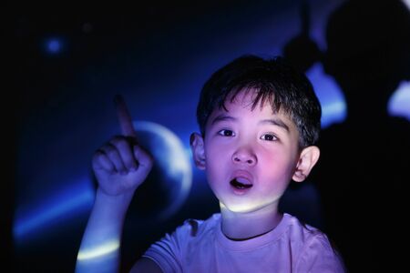 Kindergarten kids watching video