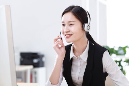 Young female customer serviceの写真素材