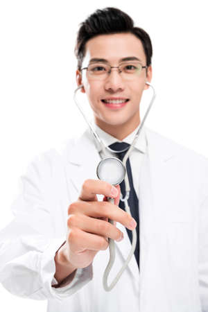 A young male doctor portraitの写真素材