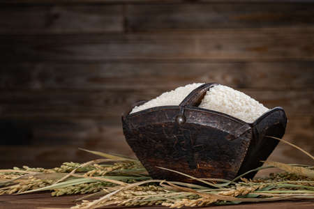 A bucket of riceの写真素材