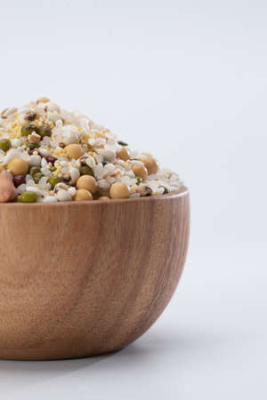 A bowl of rice porridgeの写真素材