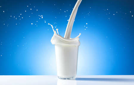 splashed milk close-upの写真素材
