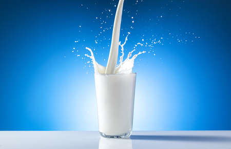splashed milk close-upの写真素材
