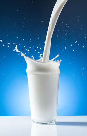 splashed milk close-upの写真素材