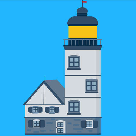 lighthouse vector illustration backgroundの写真素材