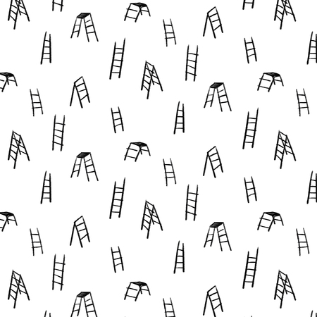Ladder pattern vector illustration in hand drawn style. Abstract sketch doodle wallpaper. Pattern for textile, fabric,wrapping paper.のイラスト素材