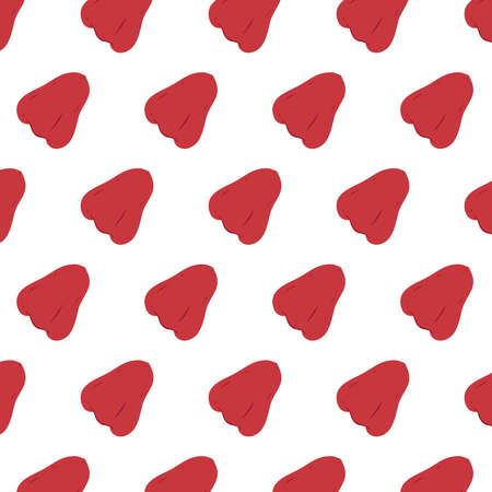 Hand drawn vector illustration of rose apple pattern.のイラスト素材