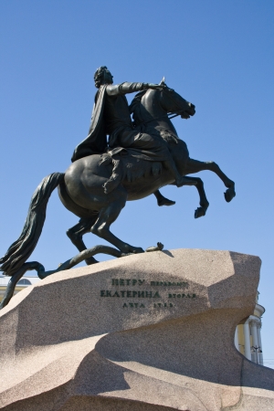  The Bronze Horseman  - The famous monument of the Russian Tsar Peter the one in St  Petersburg  Russia のeditorial素材