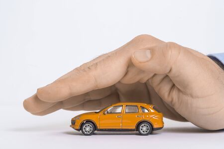 Time-worn car. Car (automobile) insurance and collision damage waiver concepts.の写真素材