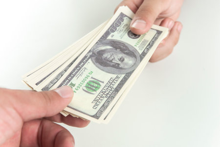 Man counting money, economy concept, allocation of money.Crisis after the covid-19 epidemic .Euro...