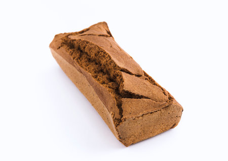 fitness bread.bread from whole grain isolated on white backgroundの写真素材