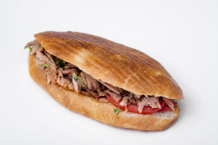 Shawarma on the white background