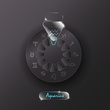 zodiacal circle on a gray backgroundのイラスト素材