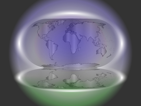 colored world map on a luminous backgroundのイラスト素材