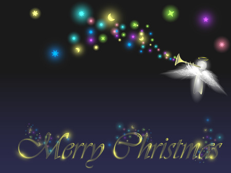 Christmas in the colorful and luminous backgroundのイラスト素材