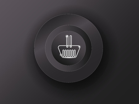 luminous button on the gray backgroundのイラスト素材
