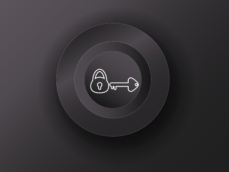 luminous button on the gray backgroundのイラスト素材