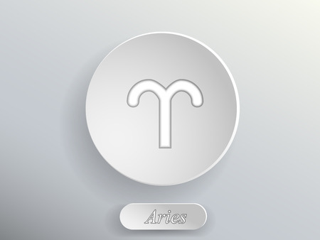 Paper zodiac sign on a white backgroundのイラスト素材
